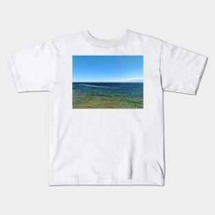 Sea blue, Golspie, Scotland Kids T-Shirt